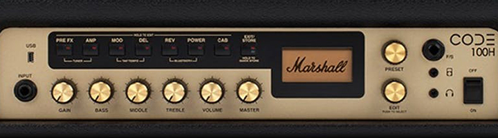 Marshall CODE100hコントロール部